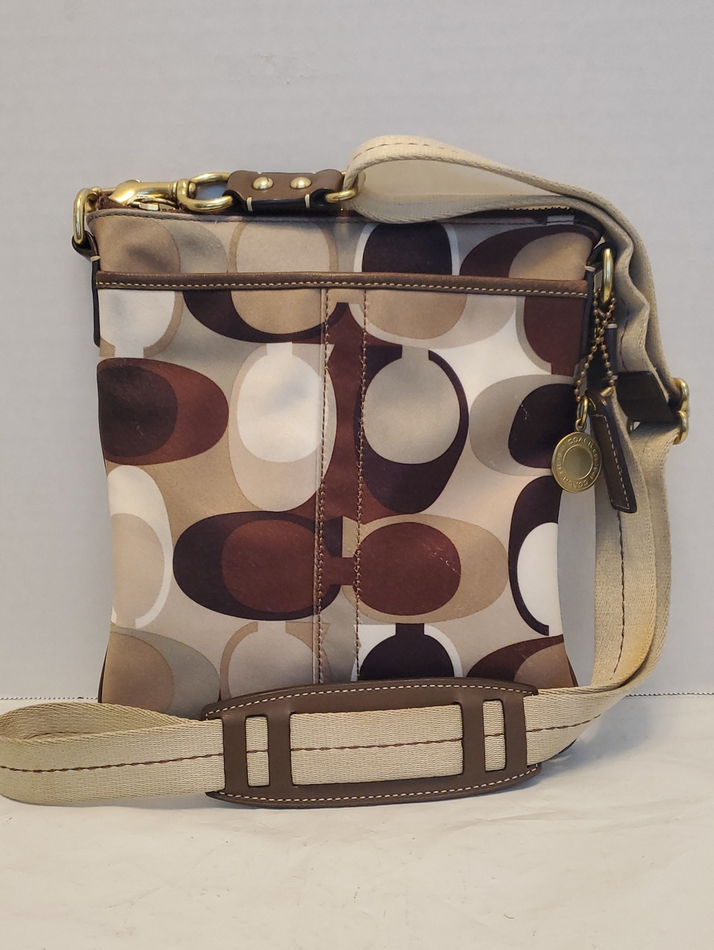 Coach Logo Print Crossbody Bag